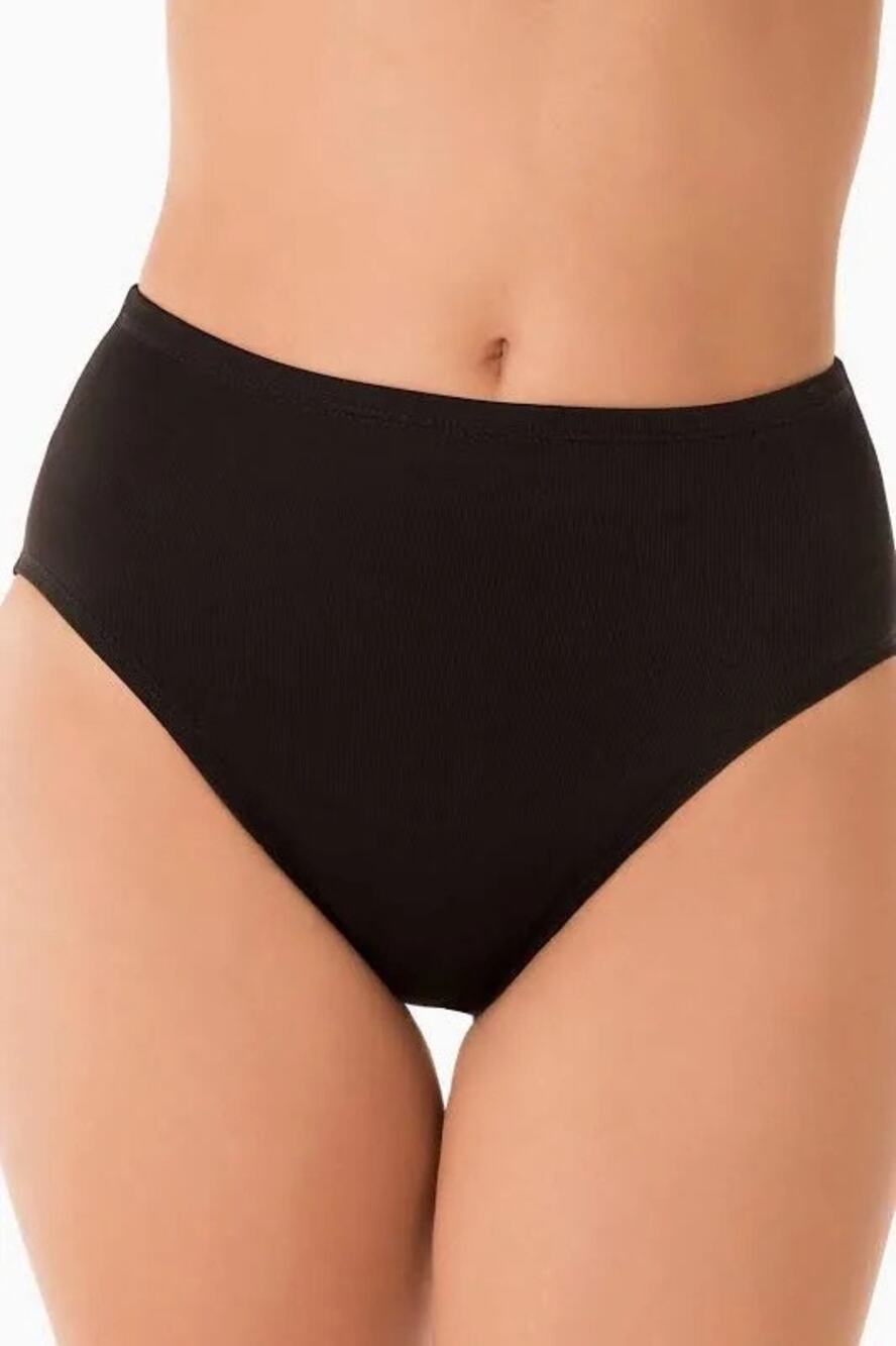 Miraclesuit Black Basic Pant Swim Bottom Coverage Tummy Control High Waisted 16